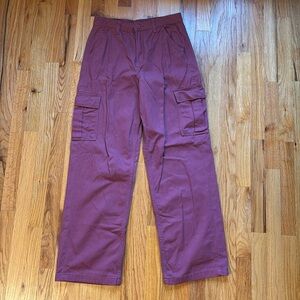 NWOT H&M Divided Mauve Pink Cargo Pants Size 6
